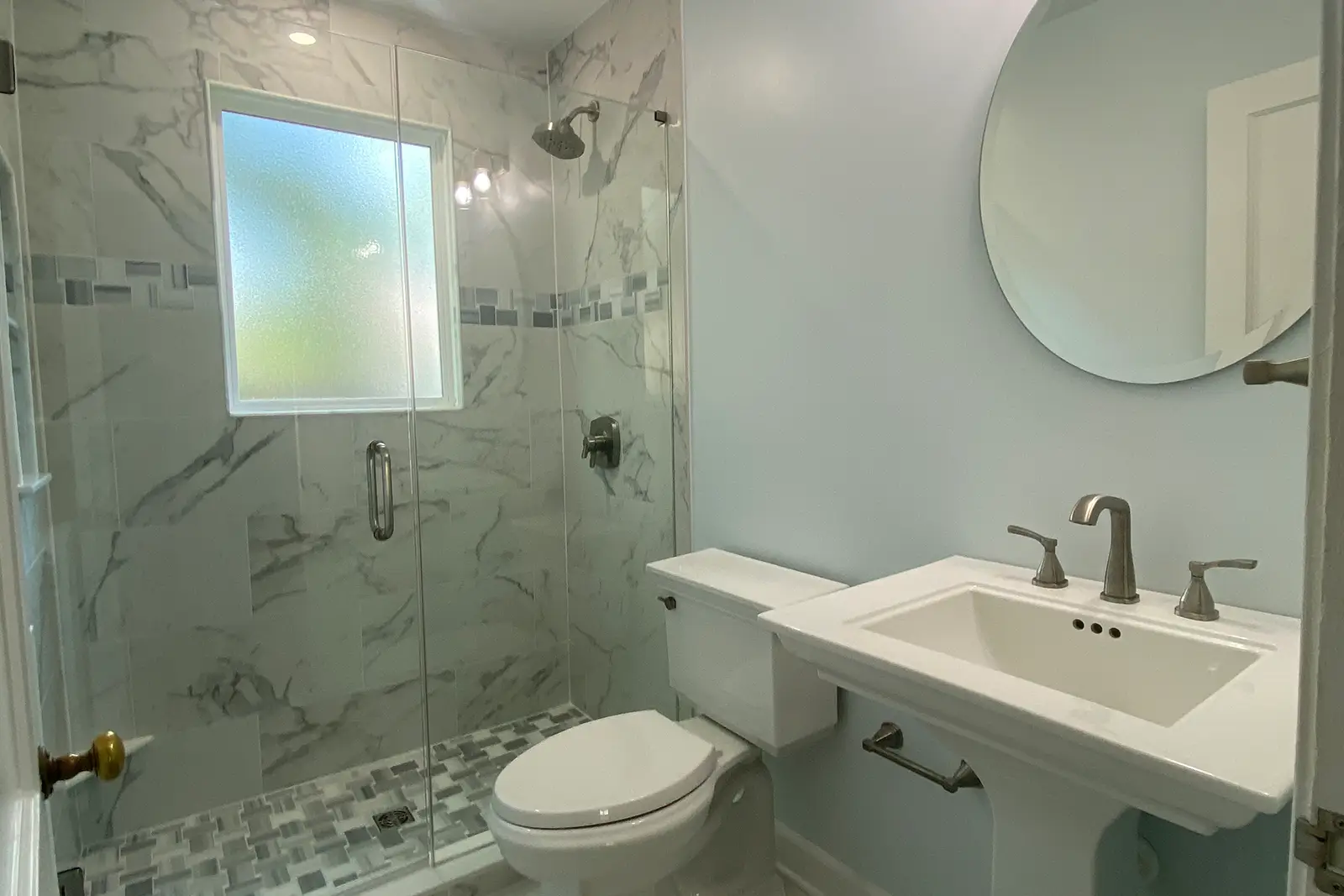After - Tub to shower conversion